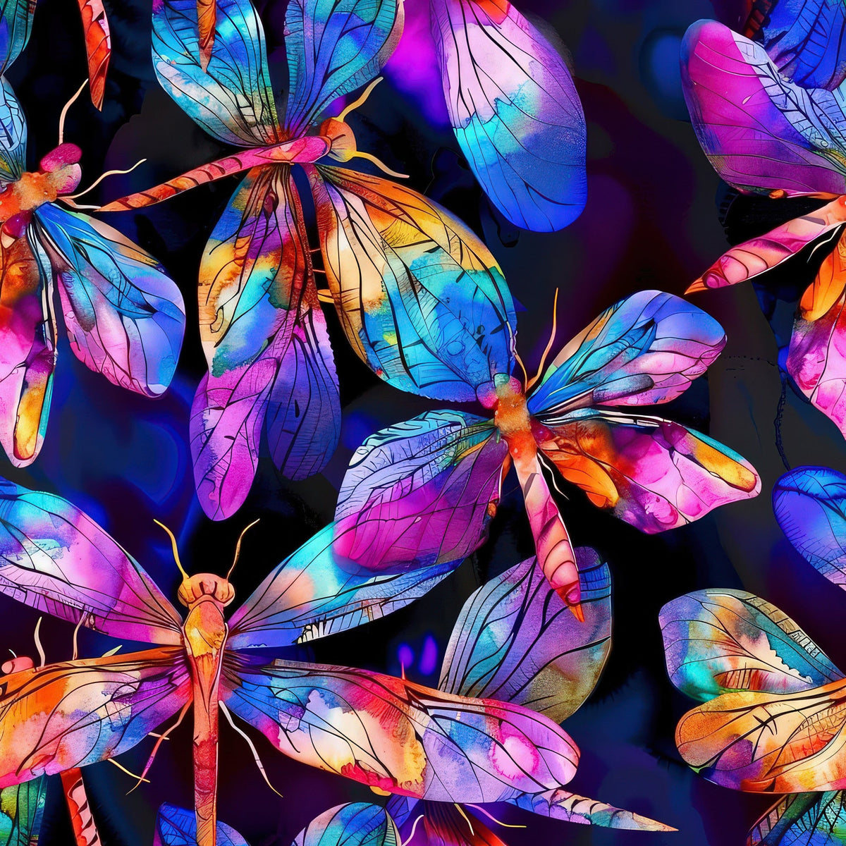 Watercolor Wings Pattern 5 Minky Fabric