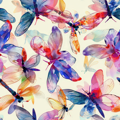 Watercolor Wings Pattern 6 Minky Fabric