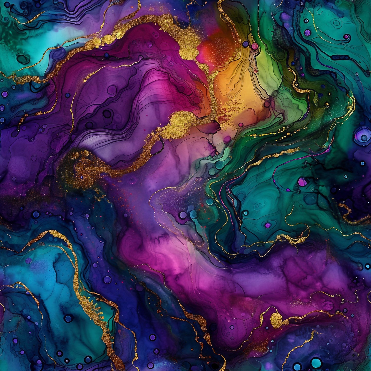 Alcohol Ink Paisley Pattern 11 Quilting Cotton Fabric