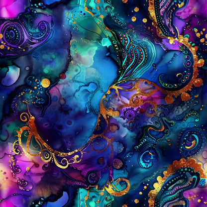 Geode Glow Pattern 12 Minky Fabric