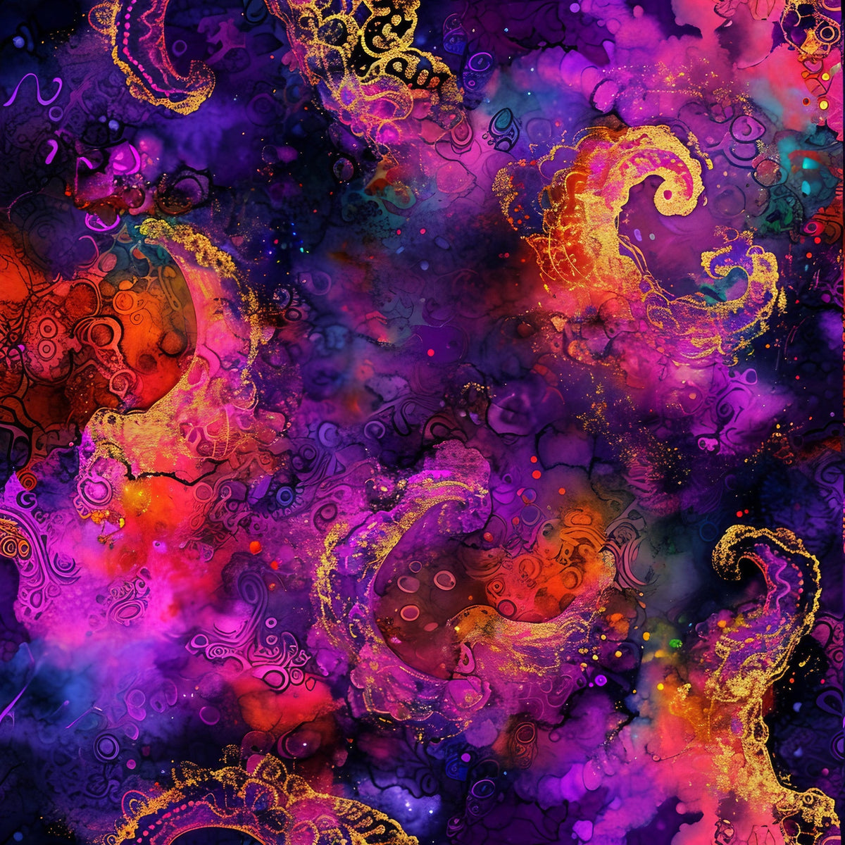 Geode Glow Pattern 14 Minky Fabric