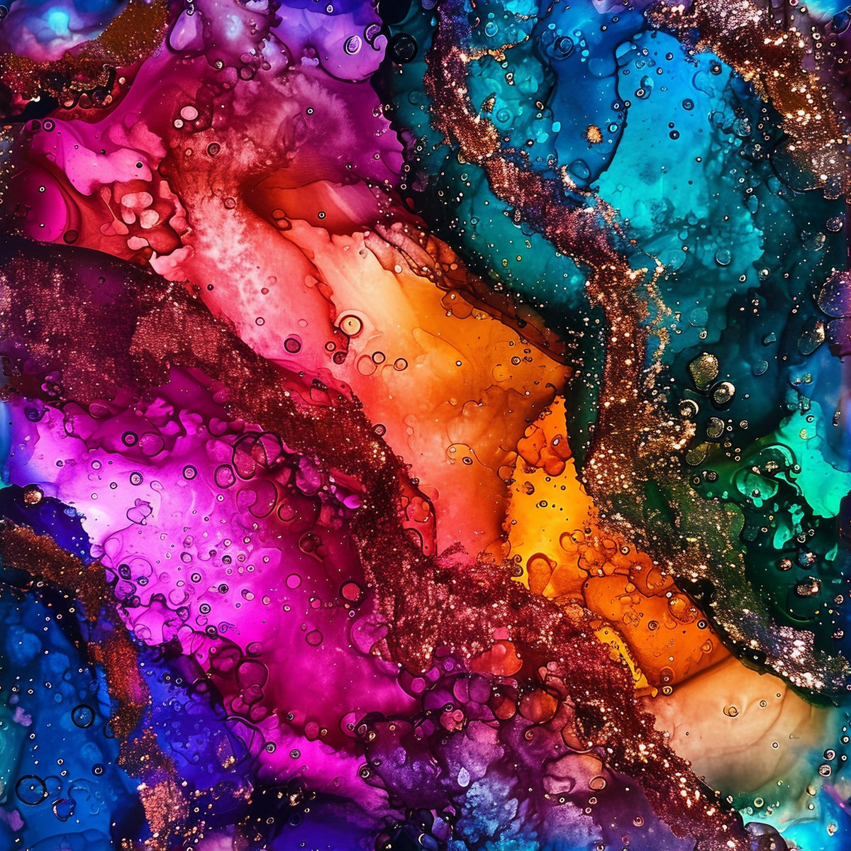 Geode Glow Pattern 16 Minky Fabric