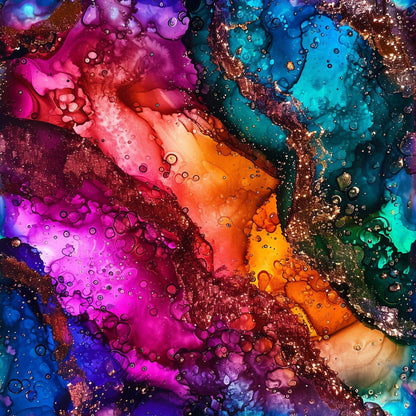 Geode Glow Pattern 16 Minky Fabric