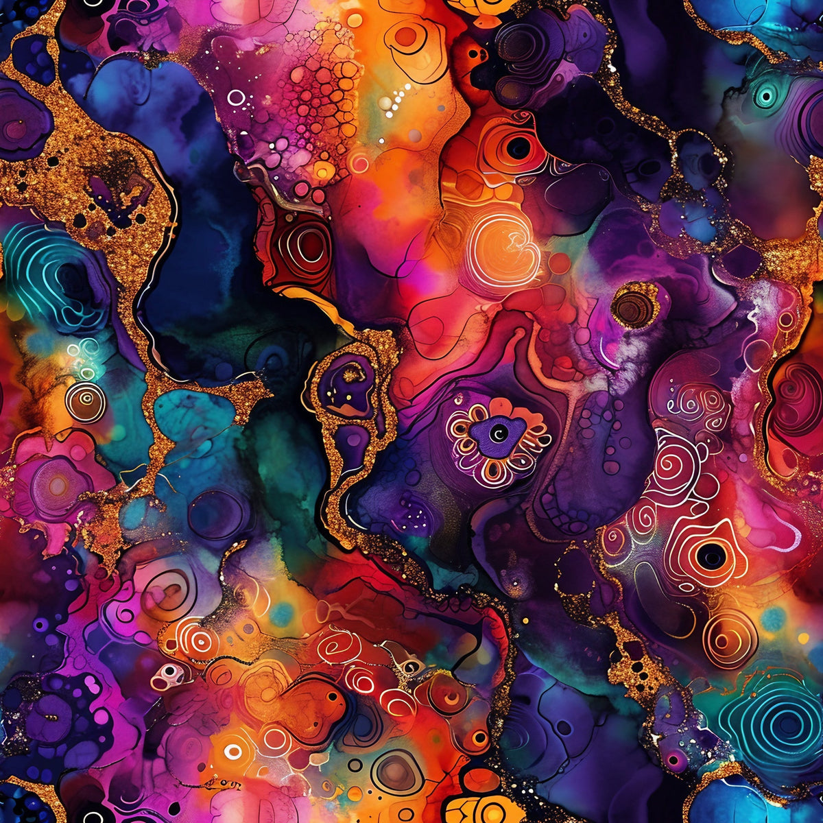 Geode Glow Pattern 17 Minky Fabric