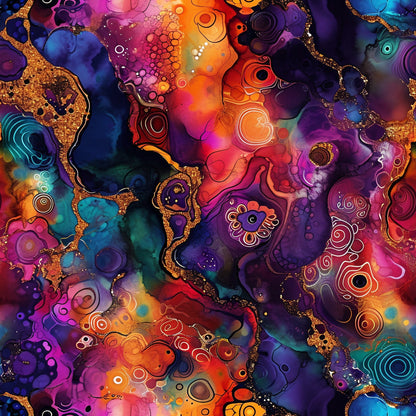 Geode Glow Pattern 17 Minky Fabric