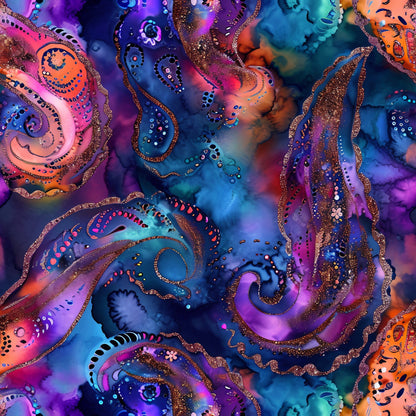 Geode Glow Pattern 20 Minky Fabric