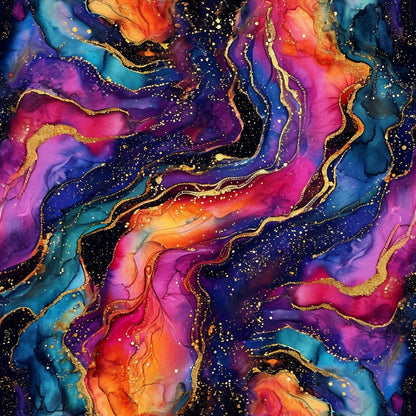 Geode Glow Pattern 2 Minky Fabric