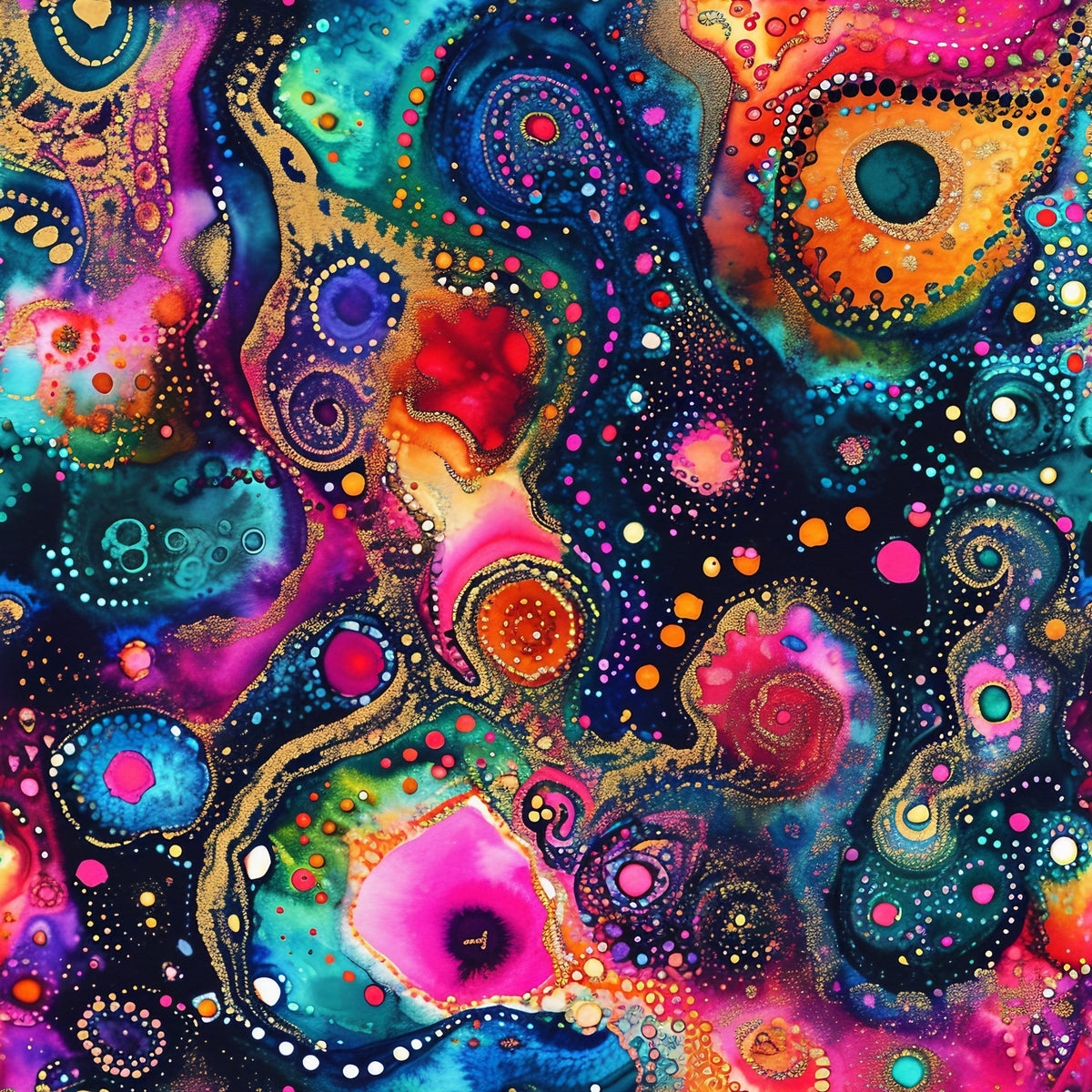Geode Glow Pattern 4 Minky Fabric