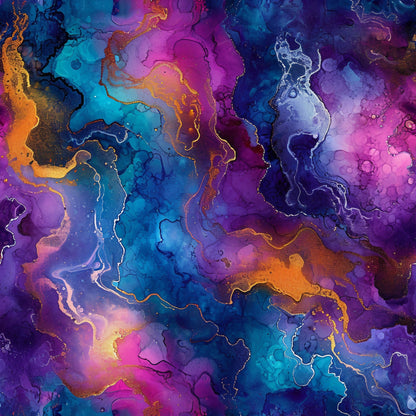 Geode Glow Pattern 7 Minky Fabric