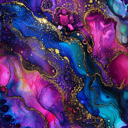Geode Glow Pattern 9 Minky Fabric