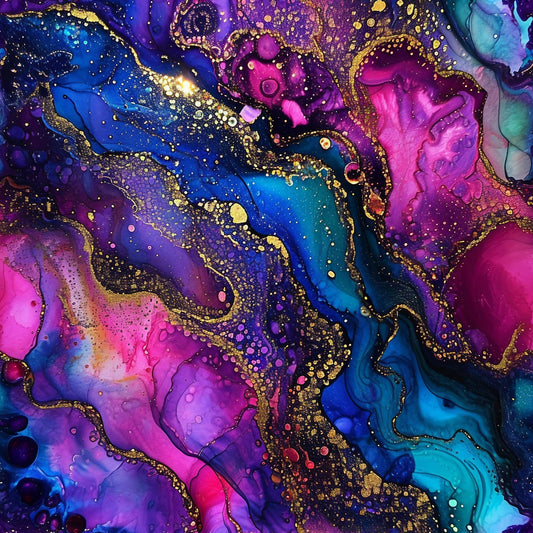 Alcohol Ink Paisley Pattern 9 Quilting Cotton Fabric