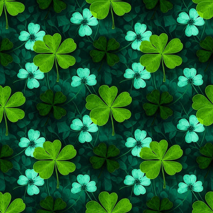 Alcohol Ink Shamrock Pattern 13 Minky Fabric
