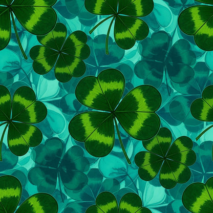 Alcohol Ink Shamrock Pattern 18 Minky Fabric
