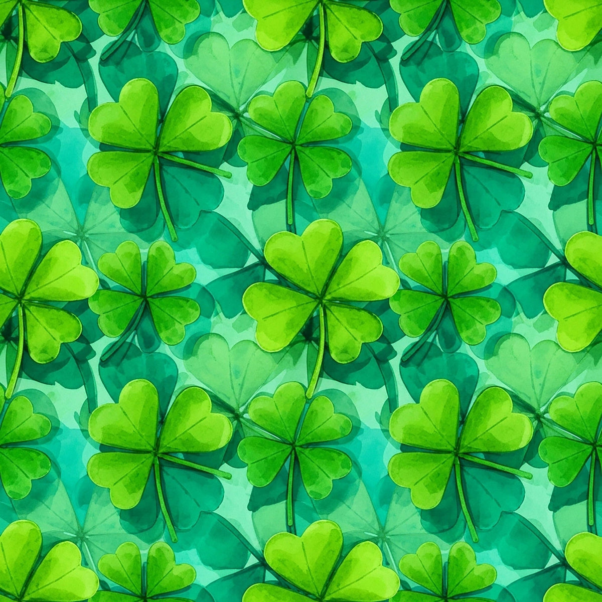 Alcohol Ink Shamrock Pattern 28 Minky Fabric