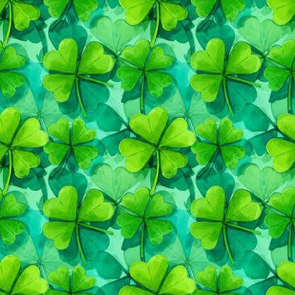 Alcohol Ink Shamrock Pattern 28 Minky Fabric