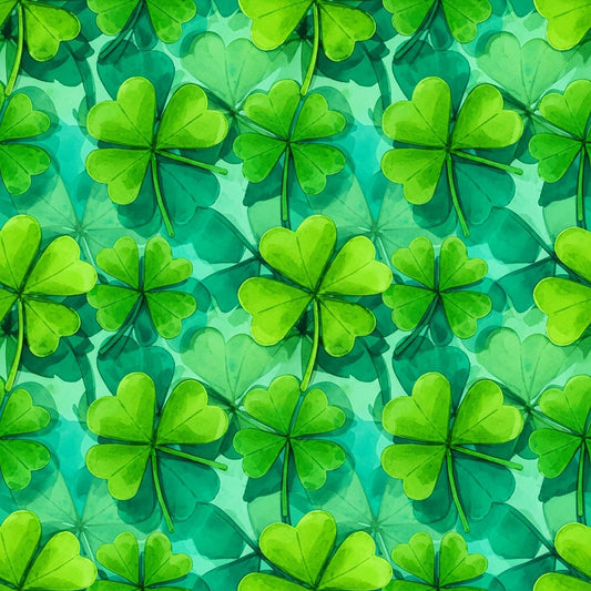 Alcohol Ink Shamrock Pattern 28 Minky Fabric