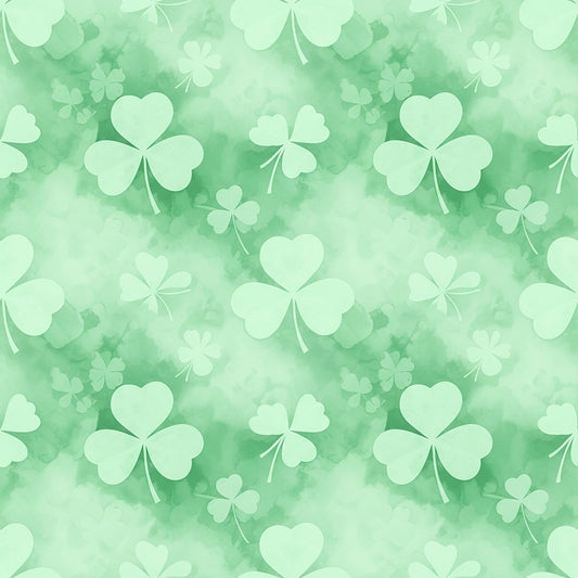 Alcohol Ink Shamrock Pattern 3 Minky Fabric