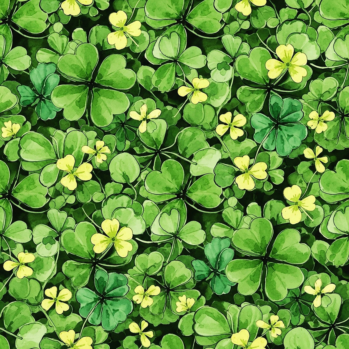 Alcohol Ink Shamrock Pattern 5 Minky Fabric