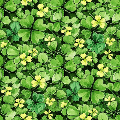 Alcohol Ink Shamrock Pattern 5 Minky Fabric