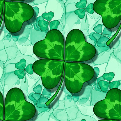 Alcohol Ink Shamrock Pattern 6 Minky Fabric