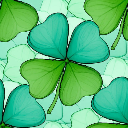 Alcohol Ink Shamrock Pattern 8 Minky Fabric
