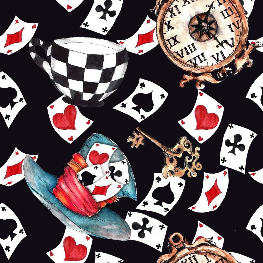 Mad Hatter Harlequin Pattern 1 Minky Fabric