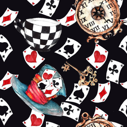 Mad Hatter Harlequin Pattern 1 Minky Fabric
