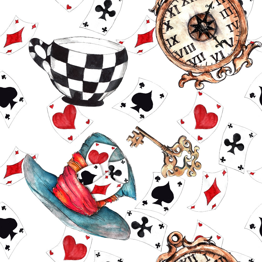Mad Hatter Harlequin Pattern 2 Minky Fabric