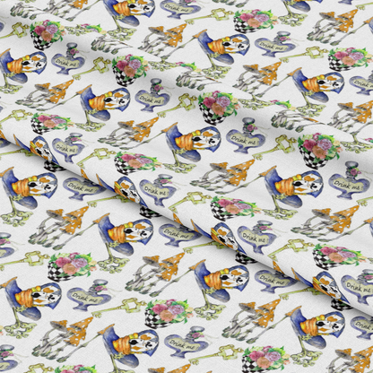 Alice in Wonderland Pattern 5 Quilting Cotton Fabric