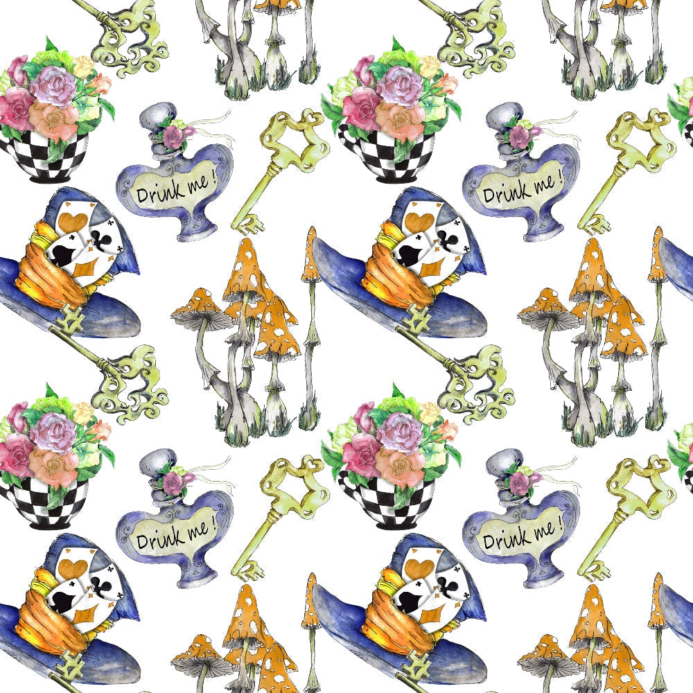 Mad Hatter Harlequin Pattern 5 Minky Fabric