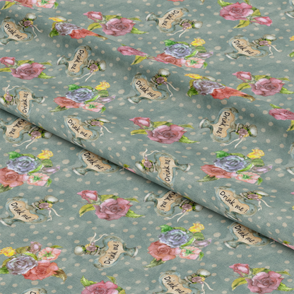 Alice in Wonderland Pattern 6 Quilting Cotton Fabric
