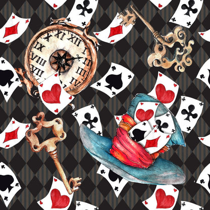 Mad Hatter Harlequin Pattern 7 Minky Fabric