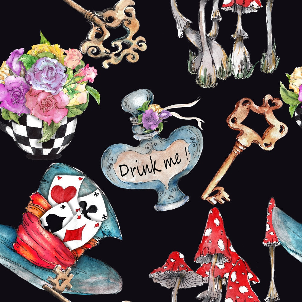 Mad Hatter Harlequin Pattern 8 Minky Fabric