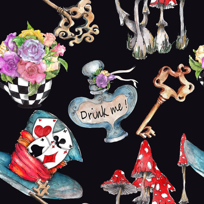 Mad Hatter Harlequin Pattern 8 Minky Fabric