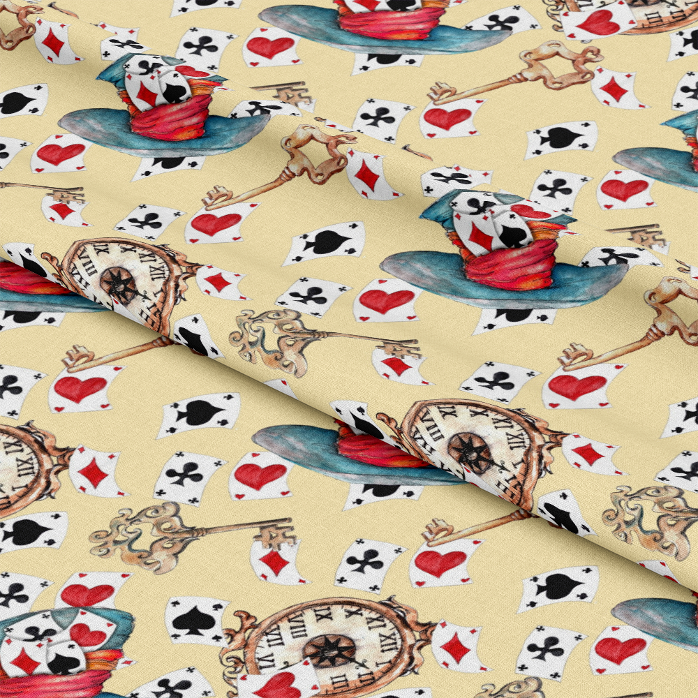 Alice in Wonderland Pattern 9 Quilting Cotton Fabric