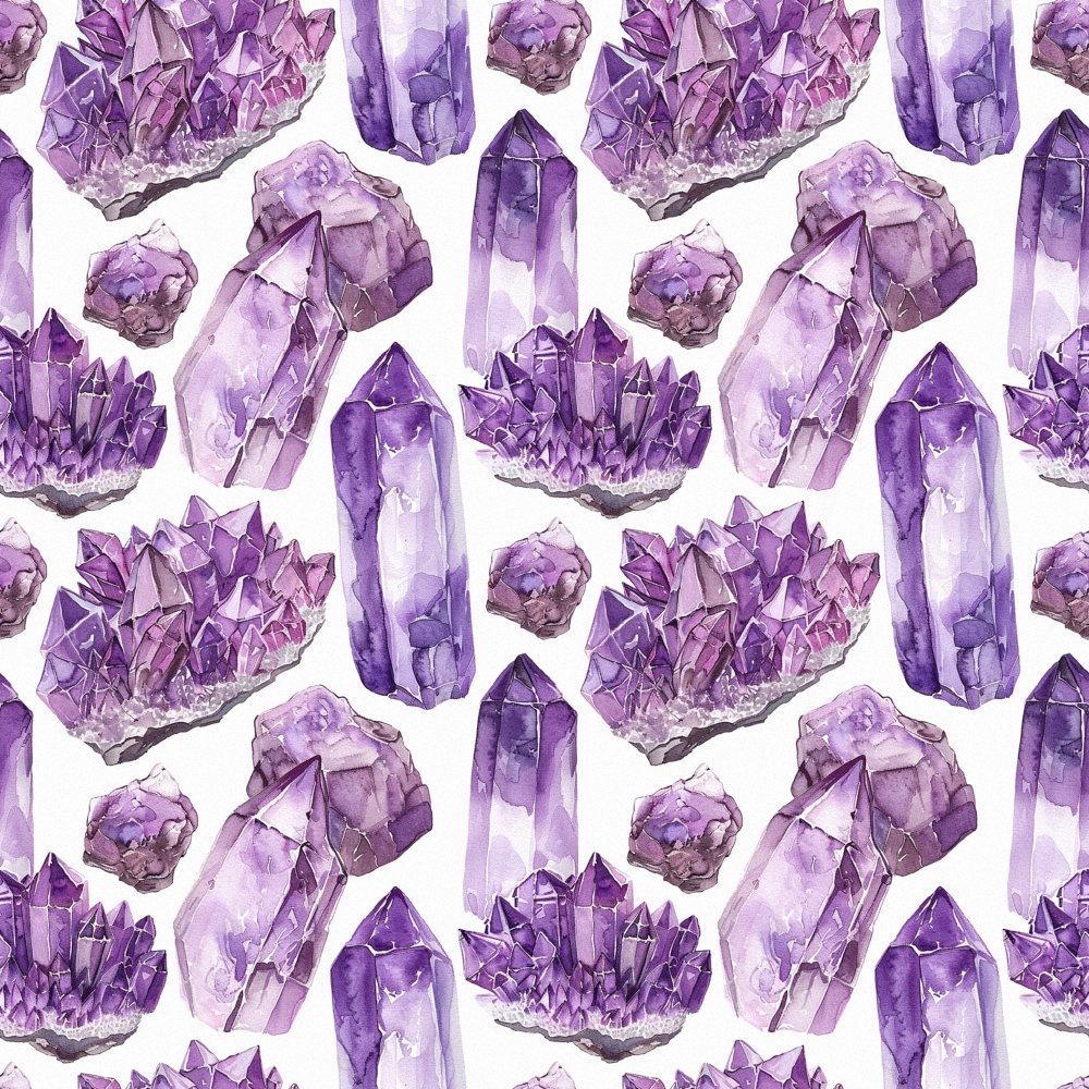 Lavender Crystals Pattern 1 Minky Fabric