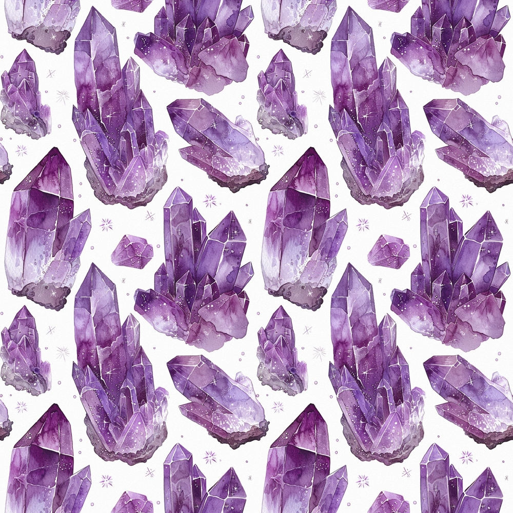 Lavender Crystals Pattern 7 Minky Fabric