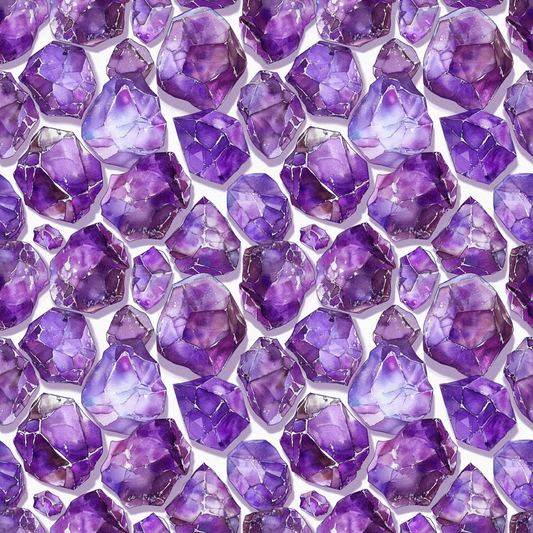 Amethyst Gemstones Pattern 8 Quilting Cotton Fabric