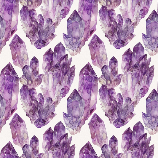 Amethyst Gemstones Pattern 9 Quilting Cotton Fabric
