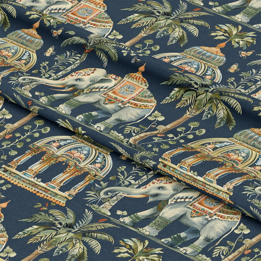 Ananyas Elephant Elegance Pattern 2 Quilting Cotton Fabric