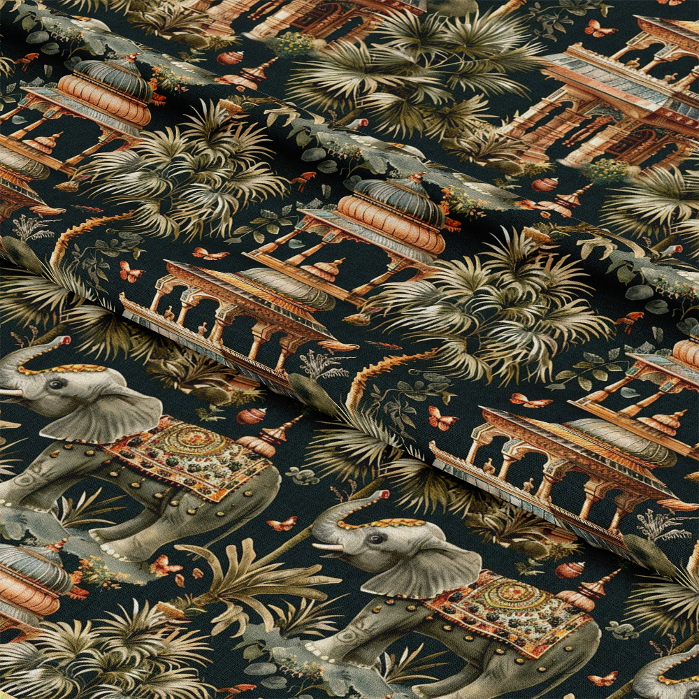 Ananyas Elephant Elegance Pattern 3 Quilting Cotton Fabric