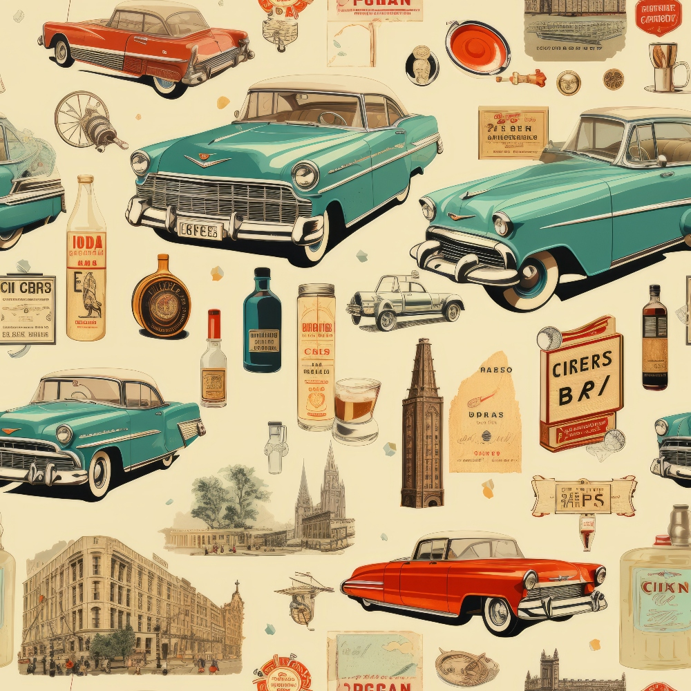 Retro Keepsakes Pattern 12 Minky Fabric