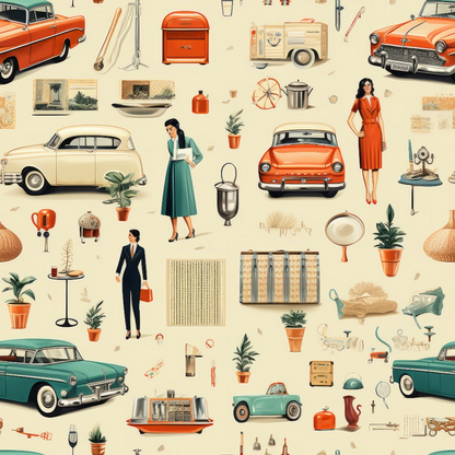 Retro Keepsakes Pattern 15 Minky Fabric