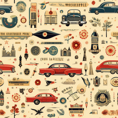 Retro Keepsakes Pattern 27 Minky Fabric