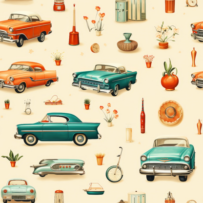 Retro Keepsakes Pattern 5 Minky Fabric