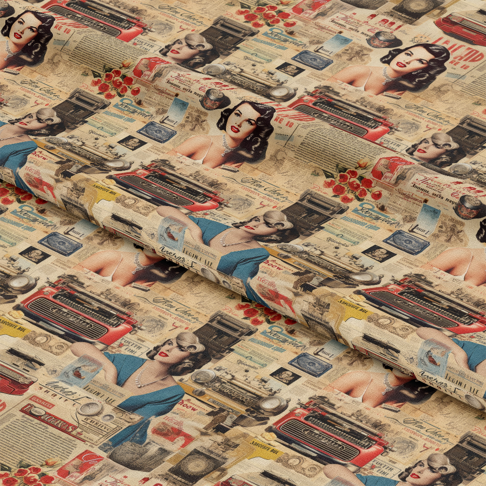 Antique Pieces Pattern 6 Quilting Cotton Fabric