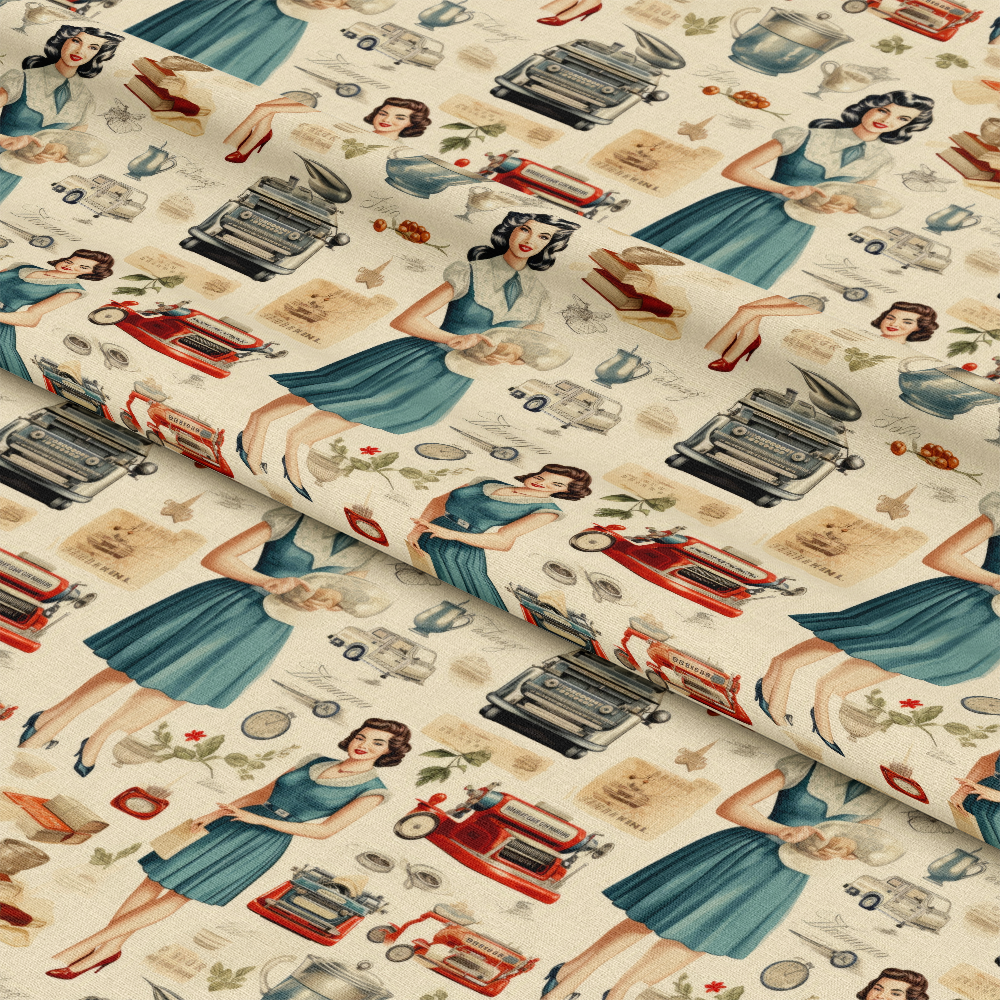 Antique Pieces Pattern 7 Quilting Cotton Fabric