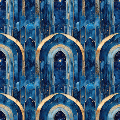 Moonlit Cathedral Pattern 19 Minky Fabric