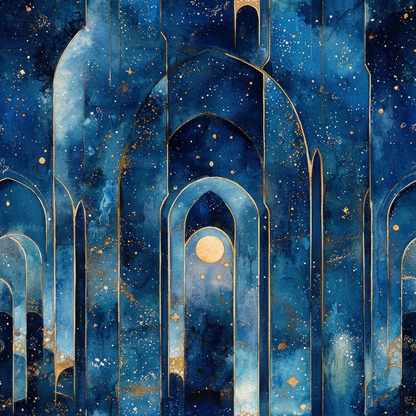 Moonlit Cathedral Pattern 22 Minky Fabric