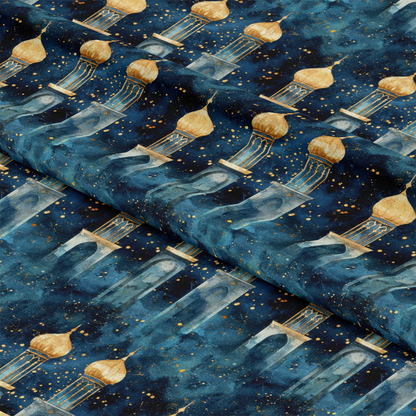 Arabian Midnight Pattern 8 Quilting Cotton Fabric